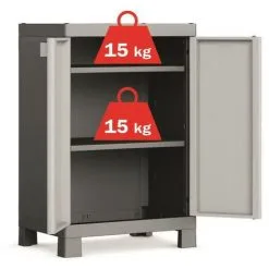 KETER | ARMOIRE BASSE LOGICO, Noir / Gris, 65 X 45 X 97 Cm 5 KETER | ARMOIRE BASSE LOGICO, Noir / Gris, 65 X 45 X 97 Cm -Keter Soldes Boutique 58551373 3