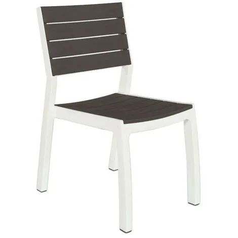 Keter Chaise Empilable HARMONY Graphite / Blanc 1 Keter Chaise Empilable HARMONY Graphite / Blanc