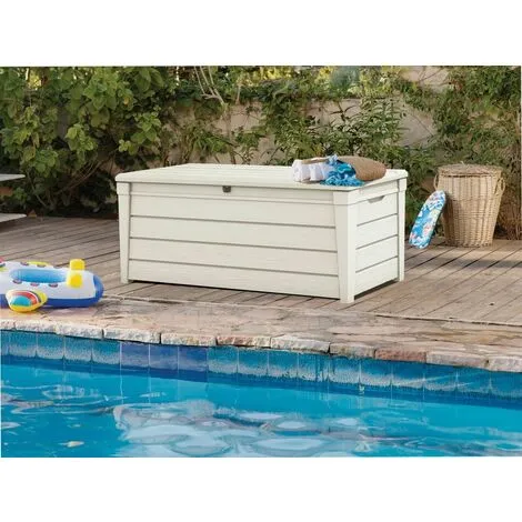 Coffre Keter BRIGHTWOOD Pool Box 120 Blanc 2 Coffre Keter BRIGHTWOOD Pool Box 120 Blanc – Image 2