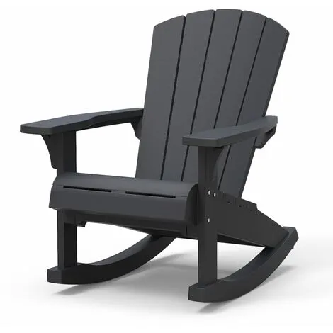 Chaise à Bascule Adirondack Troy Graphite Keter - Anthracite 1 Chaise à Bascule Adirondack Troy Graphite Keter - Anthracite