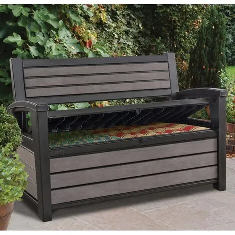 Banc De Jardin 2 Places Avec Boîte De Rangement 227 L Gris Keter - Gris 4 Banc De Jardin 2 Places Avec Boîte De Rangement 227 L Gris Keter - Gris – Image 4