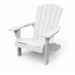 Keter Chaise De Jardin En Plastique Blanc Résistant Aux Intempéries - Design Américain Classique Pour Jardin, Terrasse Et Balcon - 93 X 81 X 96,5 Cm