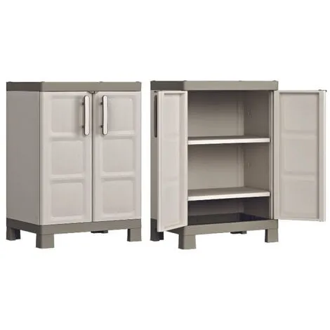 Armoire De Rangement 65 X 45 X 97 Cm 2 Portes KETER 2 étagères Ajustables Gamme Excellence 2 Armoire De Rangement 65 X 45 X 97 Cm 2 Portes KETER 2 étagères Ajustables Gamme Excellence – Image 2