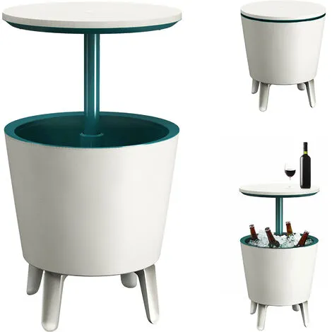 KETER Table De Jardin Bar "Cool Bar" 30L Bac Glaçons Boissons Fraîches Table D'appoint Turqouise-white (en) 4 KETER Table De Jardin Bar "Cool Bar" 30L Bac Glaçons Boissons Fraîches Table D'appoint Turqouise-white (en) – Image 4