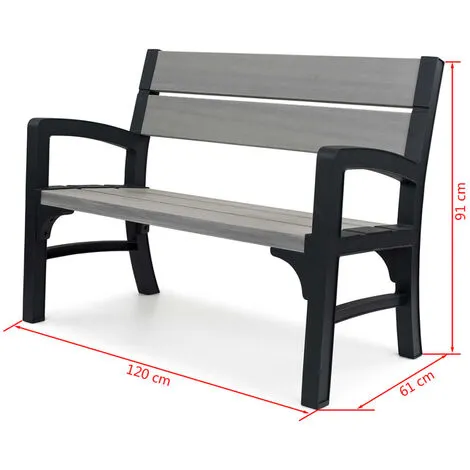 Banc De Jardin à 2 Places Montero Gris 233309 Keter - Gris 3 Banc De Jardin à 2 Places Montero Gris 233309 Keter - Gris – Image 3
