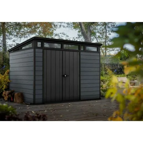 KETER Abri En Résine CORTINA 97 - 6 M² - Gris Anthracite 3 KETER Abri En Résine CORTINA 97 - 6 M² - Gris Anthracite – Image 3