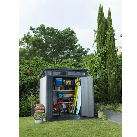 KETER Abri Jardin En Résine OAKLAND BROSSIUM 77 - 4,7 M² 2 KETER Abri Jardin En Résine OAKLAND BROSSIUM 77 - 4,7 M² – Image 2