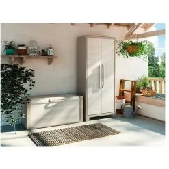 Armoire Gulliver Escobero Beige/Sable 80x44x182 Cm Keter -Keter Soldes Boutique 70885641 4