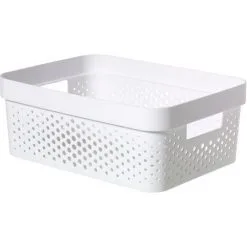 KETER Boîte De Rangement Curver Infinity Recycled Dots 11L - Blanc