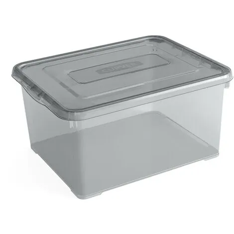 KETER Boîte De Rangement Curver Handy 35L - Gris Fumé 1 KETER Boîte De Rangement Curver Handy 35L - Gris Fumé