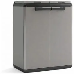 KETER | Poubelles De Tri BASIC -EPACK, Gris, Cabinets, 68x39x85 Cm